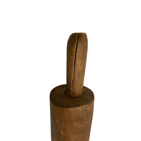 Vintage Antique Hand Turned Rolling Pin Primitive - Picture 4 of 14